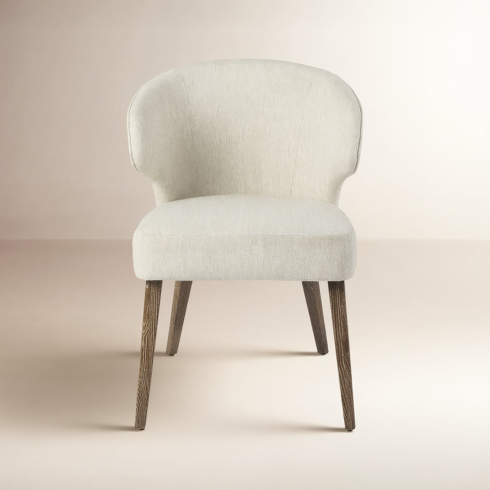 Golino Side Chair, Cream, Medium Brown