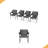 PE WICKER STACKING ARMCHAIR,4PCS