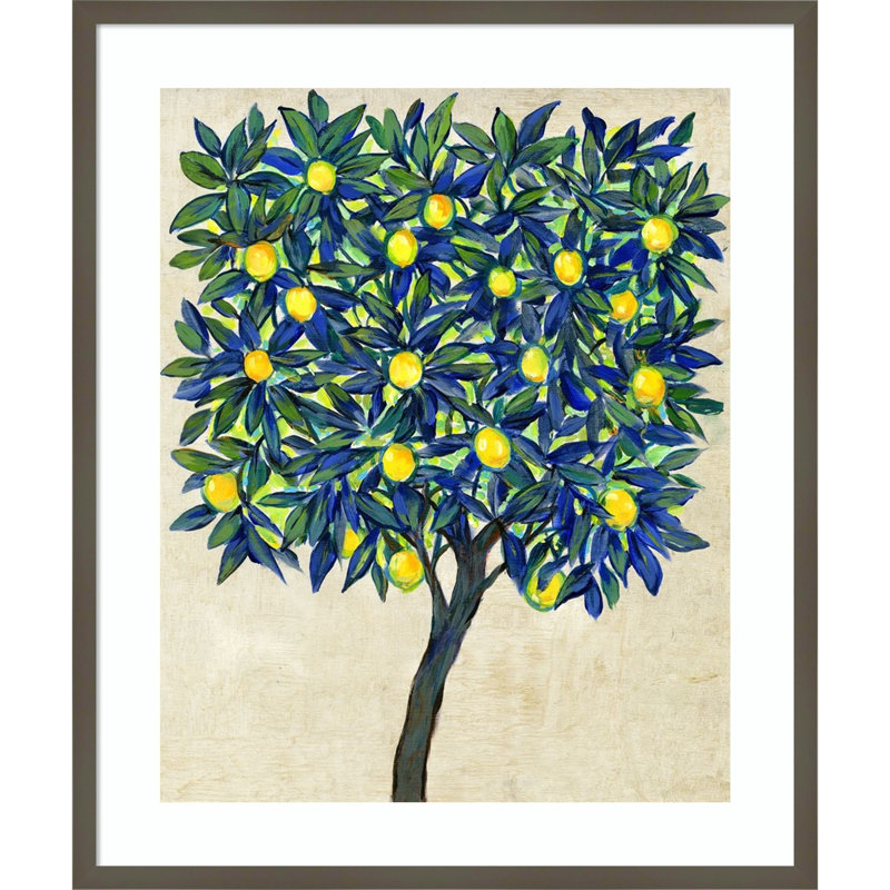 «Lemon Tree Composition II» par Timothy O 'Toole - reproduction d'art encadrée, gris, H 33 po x l 28 po