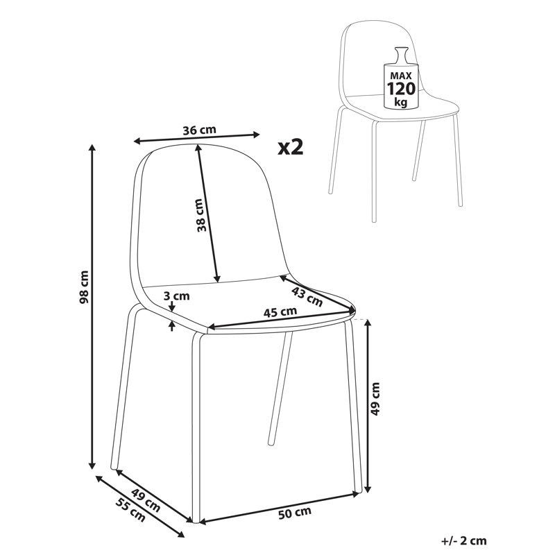 Set of 2 Conference Chairs LOMA, White, White