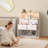 4-Tier White LED Storage Accent Cabinet With LED Lights Chest
