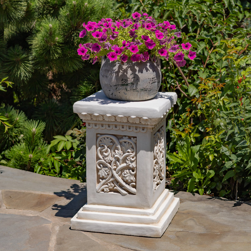 22 po Décoration colonne haute piédestal, White