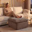 Pouf modulaire à compression pour canapé d'angle, repose-pieds moderne en chenille avec ressorts ensachés, pouf en rouleau sans assemblage pour salon, couleur café-134050867