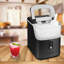 Frigidaire 33 lb Machine à glaçons Nugget, machine à glace de comptoir autonettoyante avec commandes tactiles, acier inoxydable noir