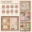 Boîte de rangement pour bijoux en bois 6 couches, organisateur de bijoux rustique avec miroir et tiroirs pour femme, étui à bijoux pour bagues et colliers, noir carbonisé-130105319