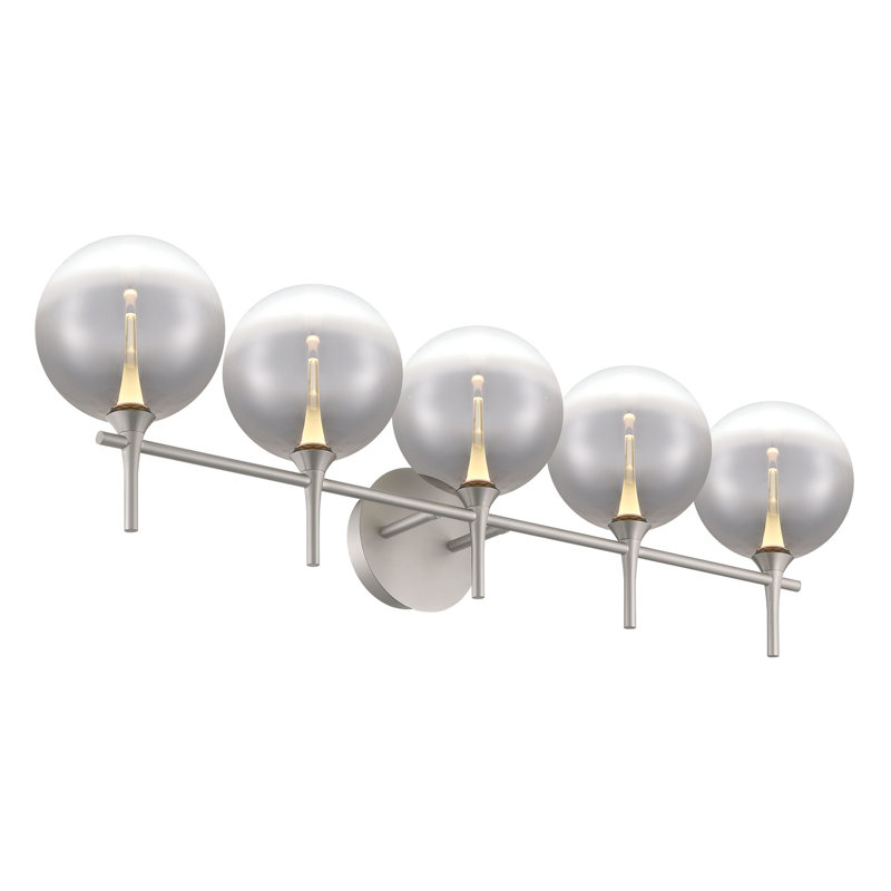 Iissa, coiffeuse, 5Lt, verre ambré, Fumé, Nickel satiné