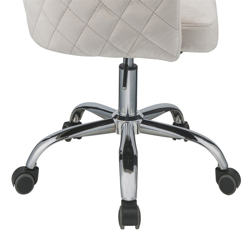Chaise de bureau pivotante champagne et chrome