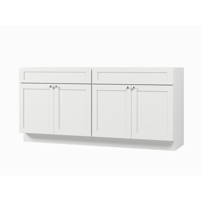 Base de meuble-lavabo double 72 po Disar, Blanc