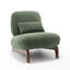  2 Pieces Upholstered Accent Chair, Sharpa Tilt-Back Lounge Chair With Wood Leg-179208915