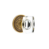 Privacy Windsor Crystal Knob with Lancaster Rose