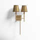 Kaydan 2 Light Steel Dimmable Wallchiere