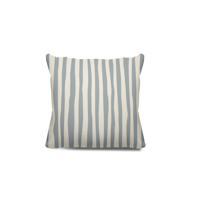 Coussin décoratif réversible Malone, Gris / Blanc cassé, H 19 po x l 19 po