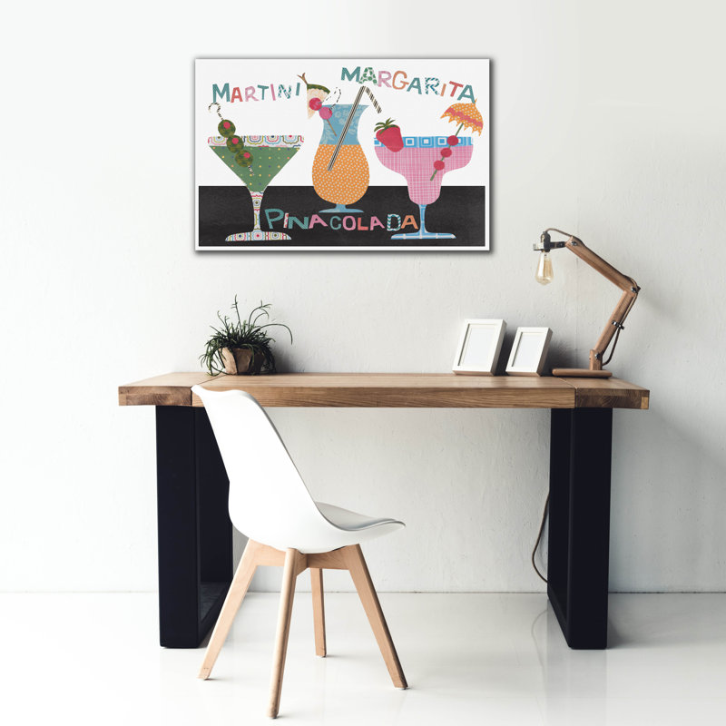 Art mural sur toile Bay Mix Home ™ par Regina Moore, «Mix Me A Drink Collection A», H 26 po x l 40 po x P 1,5 po