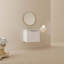 Meuble-lavabo mural de 24 po avec portes à fermeture douce et lavabo en céramique, parfait pour les petits espaces et facile d'entretien