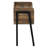 2 Rectangular Side Table - Brown And Metal, Adjustable Feet For Any Room Modern End With Raised Edges Laminate Black 11.79 Inches