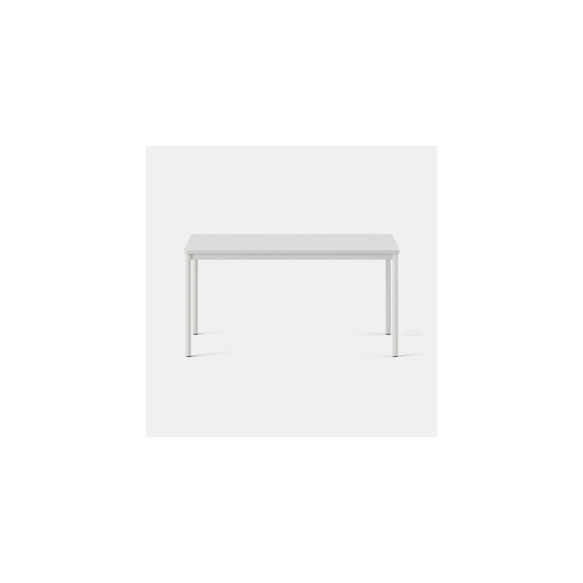 Daily Desk, White, White, 28.5" H x 58" W x 27" D