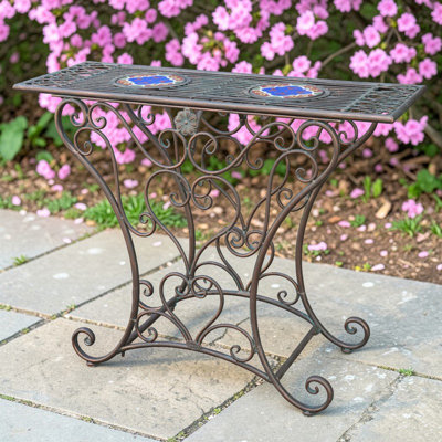 43in. Rectangular Mosaic Iron Table