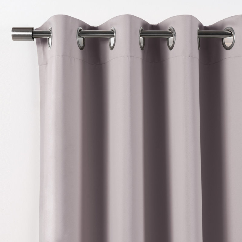 Rideaux unis opaques et isolants avec œillets Schaeffer, l 52" x L 84", Argile