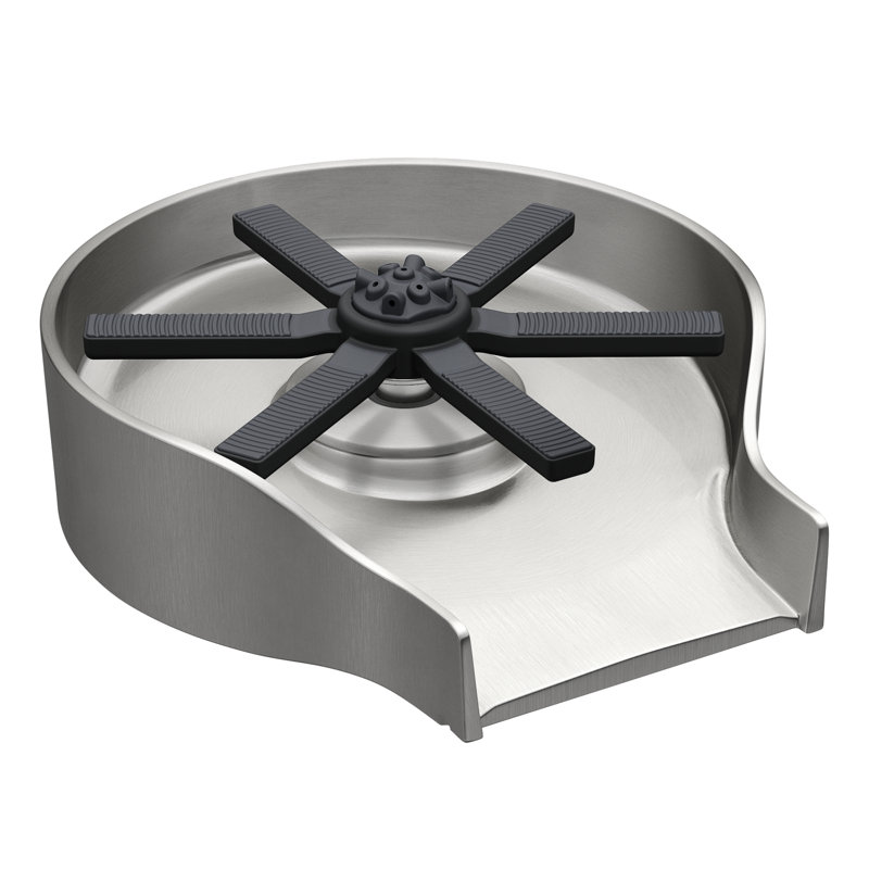 Rinceur en verre KRAUS Cleanmate pour évier de cuisine sans taches , Acier inoxydable