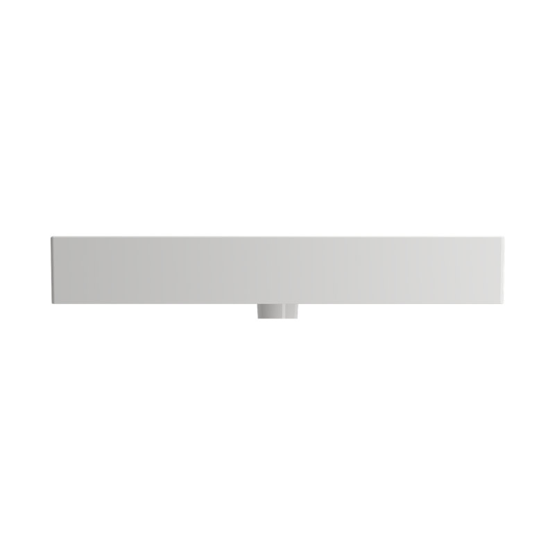Milano 31.69'' L Bathroom Sink, White, Single-Hole