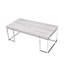 Table basse rectangulaire en chêne naturel - Détails pour une élégance raffinée. Pied en traîneau. Un espace de vie stable et harmonieux.