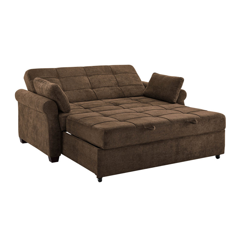 Canapé-lit convertible Serta Sabrina 72,6 po (184,4 cm) de taille Queen avec lit escamotable, accoudoirs arrondis et dossier capitonné