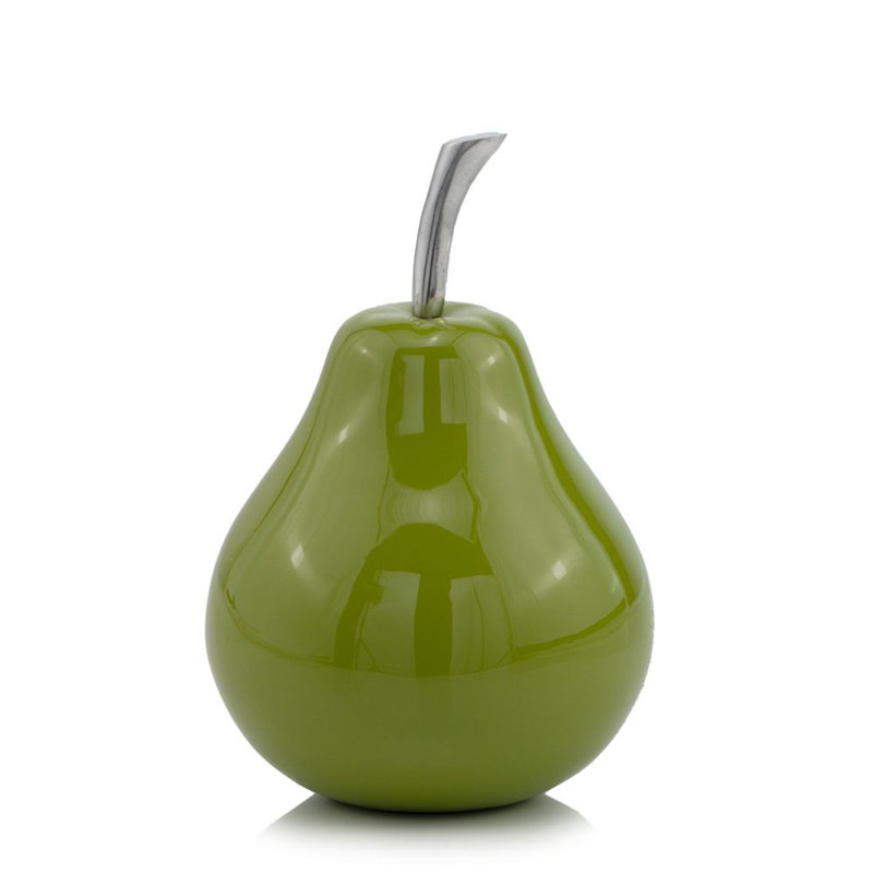 Annebeth Pera Blanco Pear, 9" H x 6" W x 6" D, Green