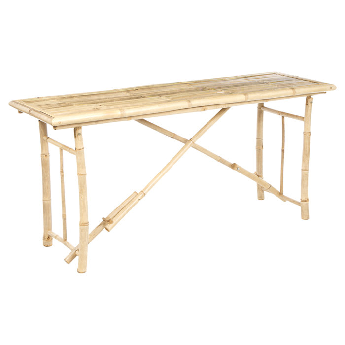 Whobrey Rectangular Bamboo Outdoor Folding Buffet & Console Table