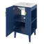 Ensemble de meuble-lavabo 20 po avec lavabo en céramique, tablettes latérales modernes ouvertes-587137910
