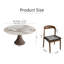 Ensemble de table de salle à manger rotative Lazy Susan de style Mid-Century (1 table 4/6/8)-2017966091-2017966101-2017966092