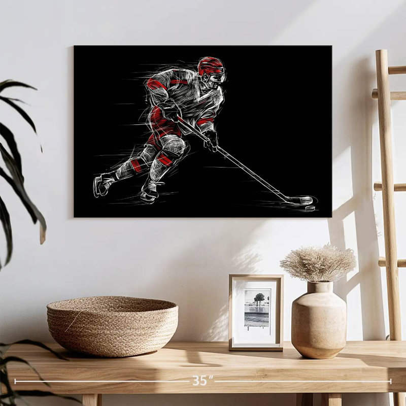 Accélérer le joueur de hockey, H 8 po x l 12 po