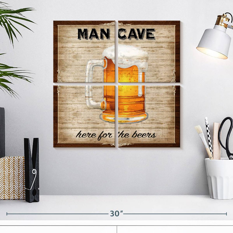 Kema Man Cave Beer Wall Sign, 18" H x 18" W