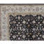 Tapis noir et ivoire de haute qualité noué à la main
