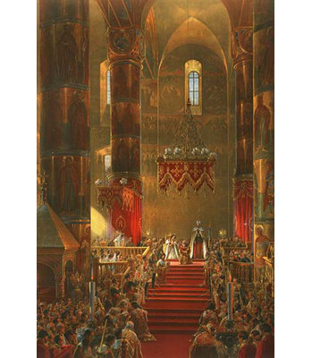 " Homage Of The Cossacks At The Coronation Of Alexander Ii " by Vasily Timm