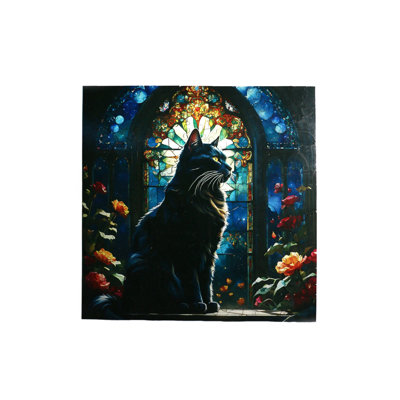 Black Cat - Jigsaw Wooden Puzzle by Wizardi F07N9-14
