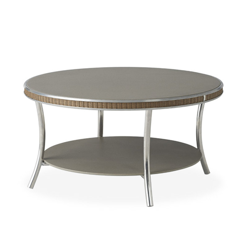 Essence Outdoor Round Coffee Table, Ebony