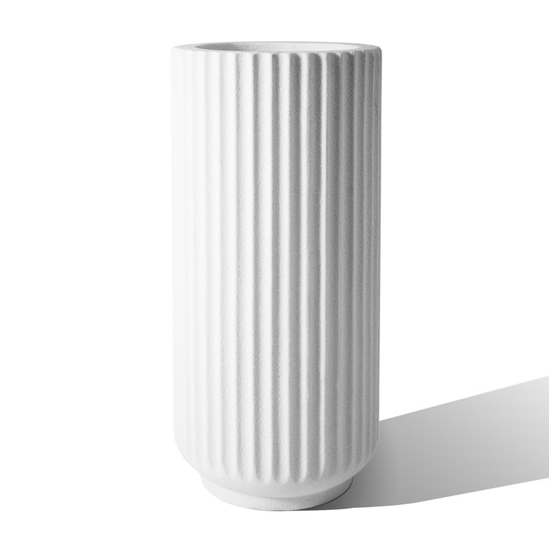 31.5 Inch Tall Roman Column Concrete Planter,Durable For All-Weather Use With Drainage Hole, Large Tall Round Planter For Outdoor And Indoor Plants