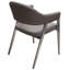 Ensemble de deux chaises de salle à manger / d'appoint Adele en similicuir gris avec pieds en acier inoxydable brossé-33485405