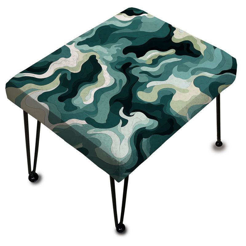 Green Chic Camouflage Fashion - Repose-pieds rectangulaire camouflage