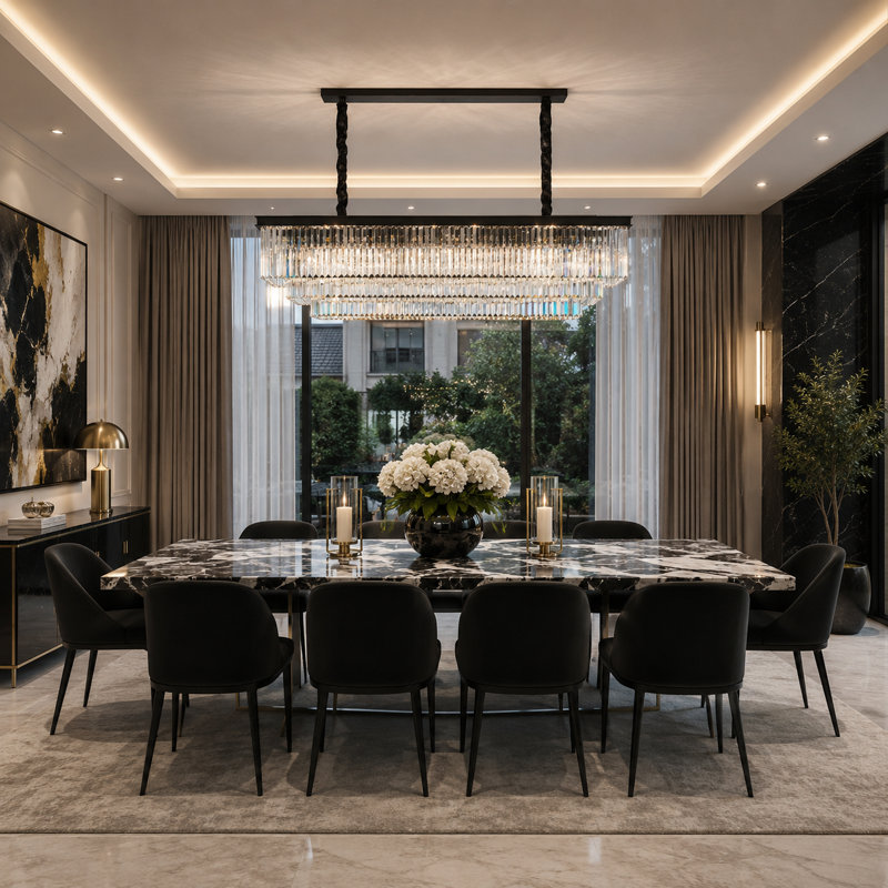 Allure 20-Light Rectangular LED Chandelier