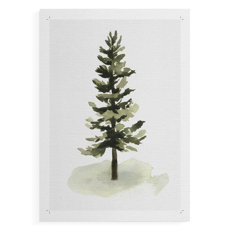 Aquarelle pin II - reproduction de toile seulement - non encadrée, H 27 po x l 18 po