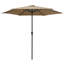 Parasol de jardin extérieur en polyester taupe-1193059926