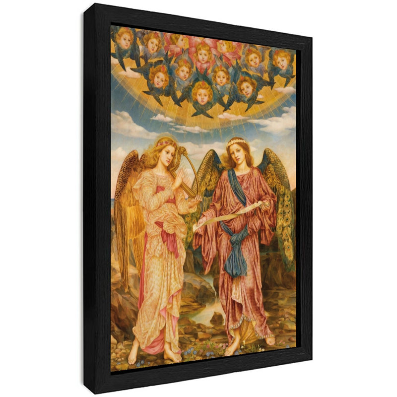 Reproduction d'art encadrée pour décoration intérieure moderne Archangel Angels Raphael Dey, H 37 po x l 25 po
