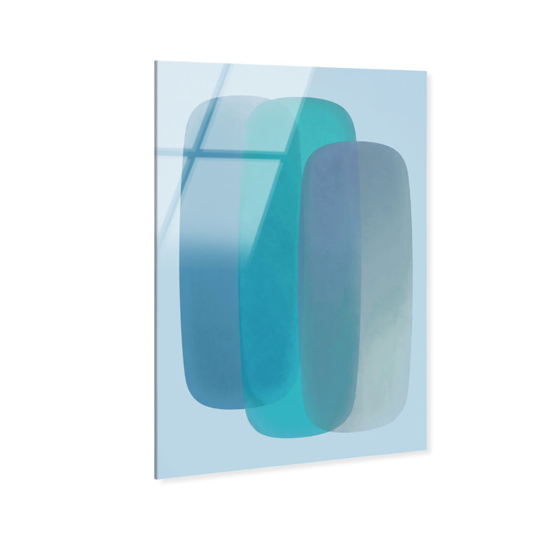 Teal Gradients Print by Oliver Gal, 15"H x 10"W, High-Gloss Acrylic Print