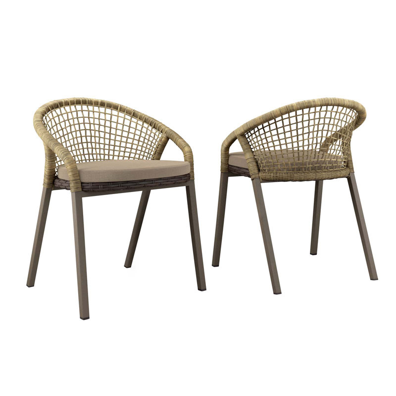 Chaises de salle à manger d'extérieur Meadow, Naturel / taupe