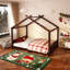 Lit de maison avec lattes de soutien, structure en bois massif pour enfants, aucun sommier requis, assemblage facile-632081432-632081433