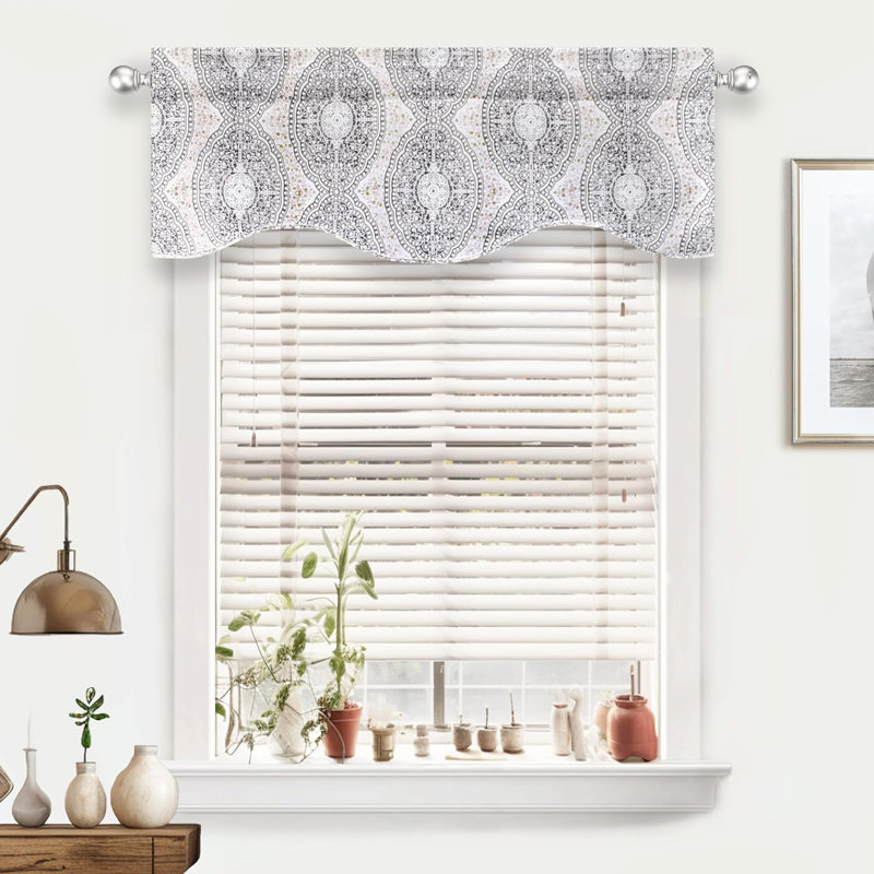 Lilianah Damask Swag Window Valance
