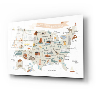 Art mural en verre «Around the world 2» par Laura Marshall