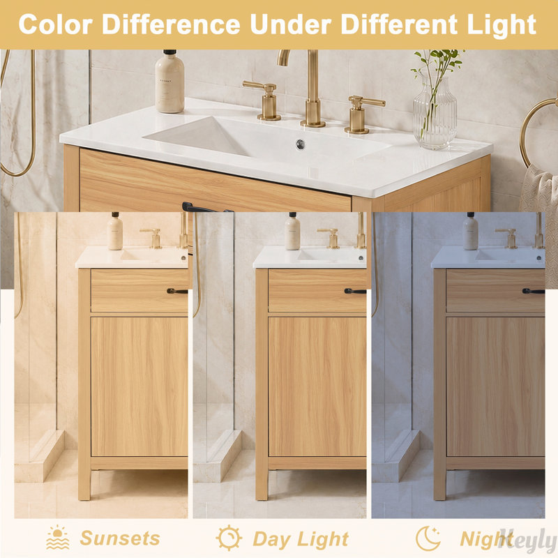 30 Inch Bathroom Vanity with Ceramic Sink