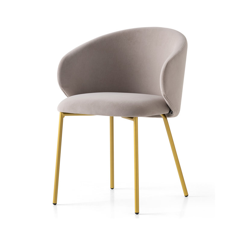 Tuka Upholstered Armchair with Metal Frame, Sand, Matte Black